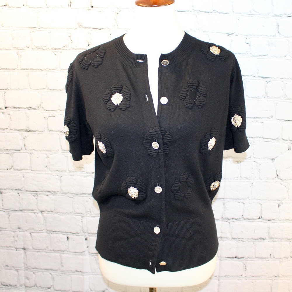 Chanel black cashmere cardigan